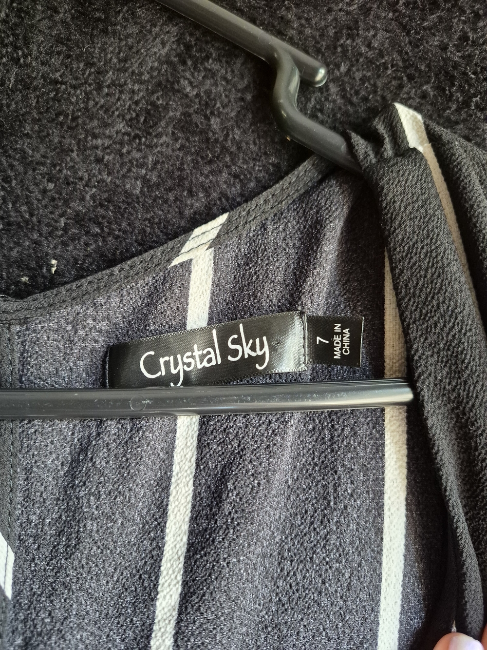 Crystal Sky Women's Black Stripe Jumpsuit